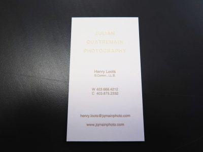 Embossed Business Card