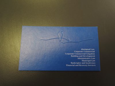 Embossed Business Card