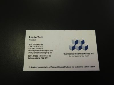 Embossed Business Card