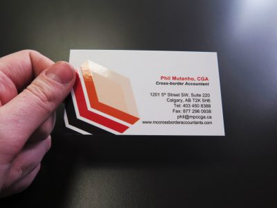 Spot UV Business Card