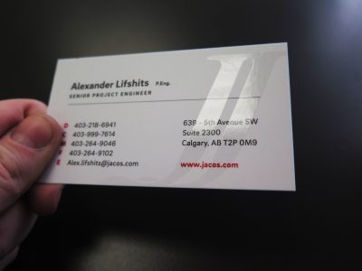 Spot UV Business Card