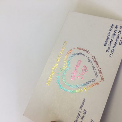 Multi-Colour Foil Business Card