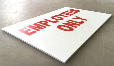 Coroplast Sign