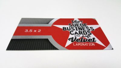 16pt Suede Business Card with Soft Velvet Lamination