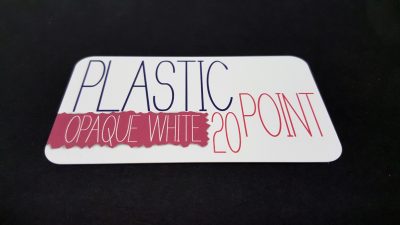 20pt Opaque White Plastic