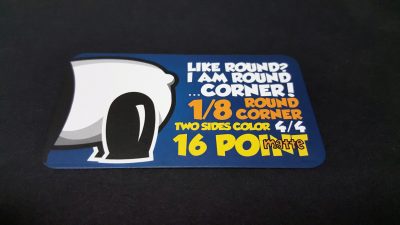 16pt Matte 1/8 Round Corner Business Card