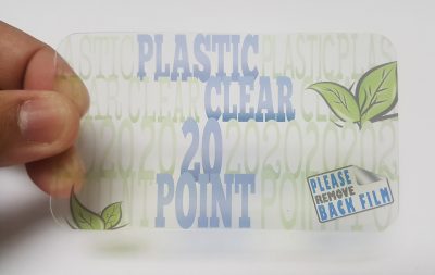 20pt Clear Plastic Business Card