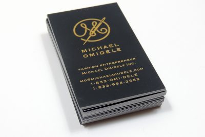 Gold Foil on Black Card Stock