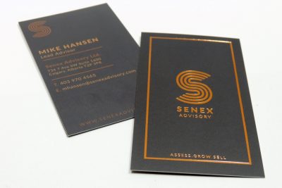 Copper Foil Business Cards
