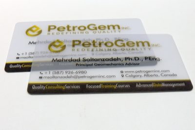 Clear Plastic Business Cards