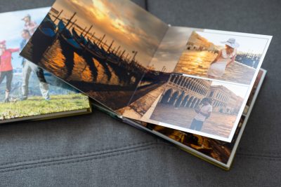 High-quality travel photo booklet showcasing vacation photography, demonstrating booklet printing in Calgary for personal and creative projects.