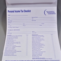 Envelope and Personal Income Tax Checklist