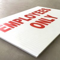 Coroplast Sign