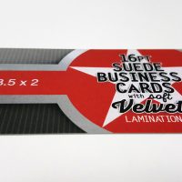 16pt Suede Business Card with Soft Velvet Lamination