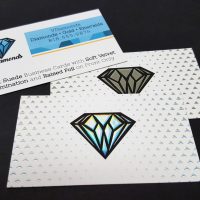 16pt Suede Business Card with Soft Velvet Lamination and Raised Foil on Front Only