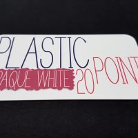 20pt Opaque White Plastic