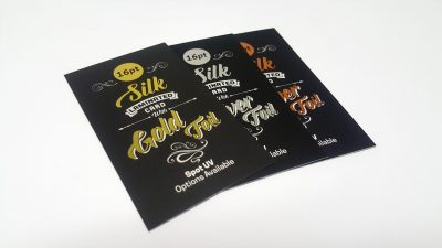16pt Silk Laminated Cards with Foil