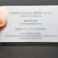 Clear Plastic Business Card