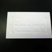 Letterpress Business Card