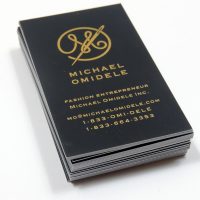 Gold Foil on Black Card Stock